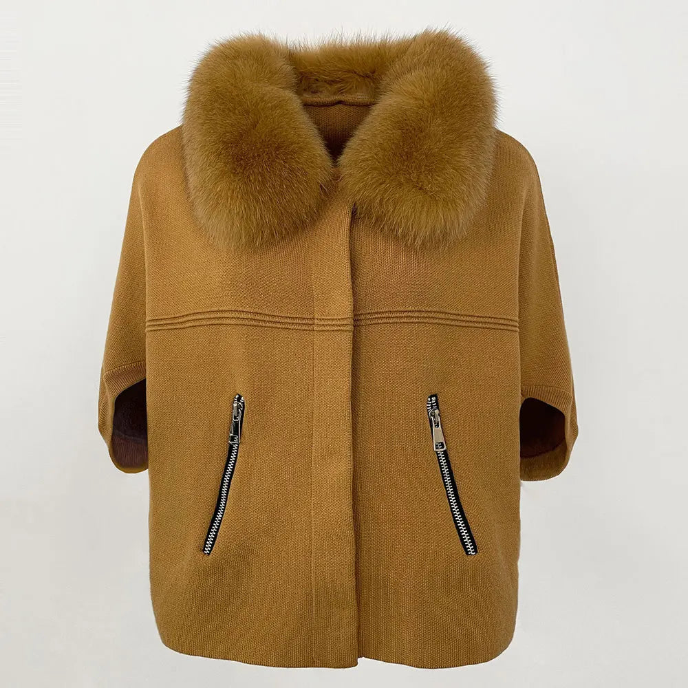 Knitwear Woman Clothes for Women Autumn European Fashion Knitted Sweater Real Fur Coat Natural Fox Fur Jacket Spring Cardigan