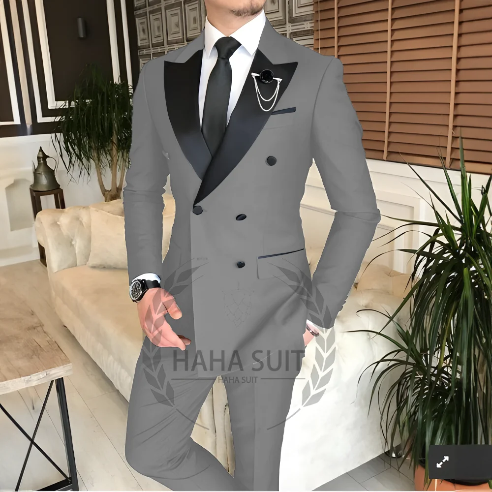 Men's Suit Tailored   2-Piece   Clothing Fashion Men's  Wedding Groom Suits Best Man Dinner Engagement Tuxedo