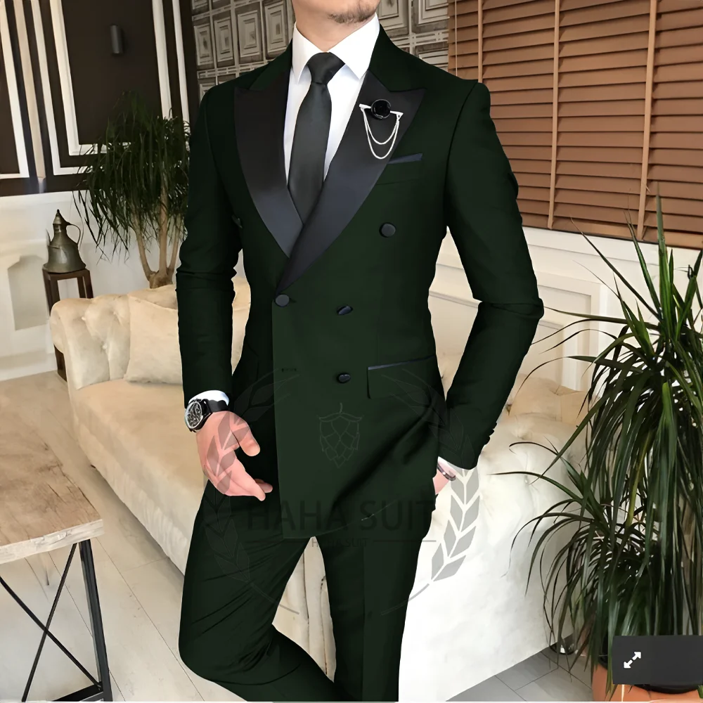 Men's Suit Tailored   2-Piece   Clothing Fashion Men's  Wedding Groom Suits Best Man Dinner Engagement Tuxedo