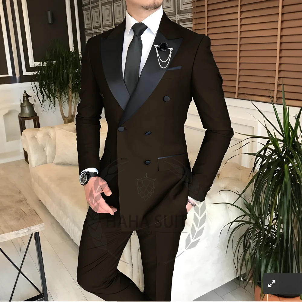 Men's Suit Tailored   2-Piece   Clothing Fashion Men's  Wedding Groom Suits Best Man Dinner Engagement Tuxedo